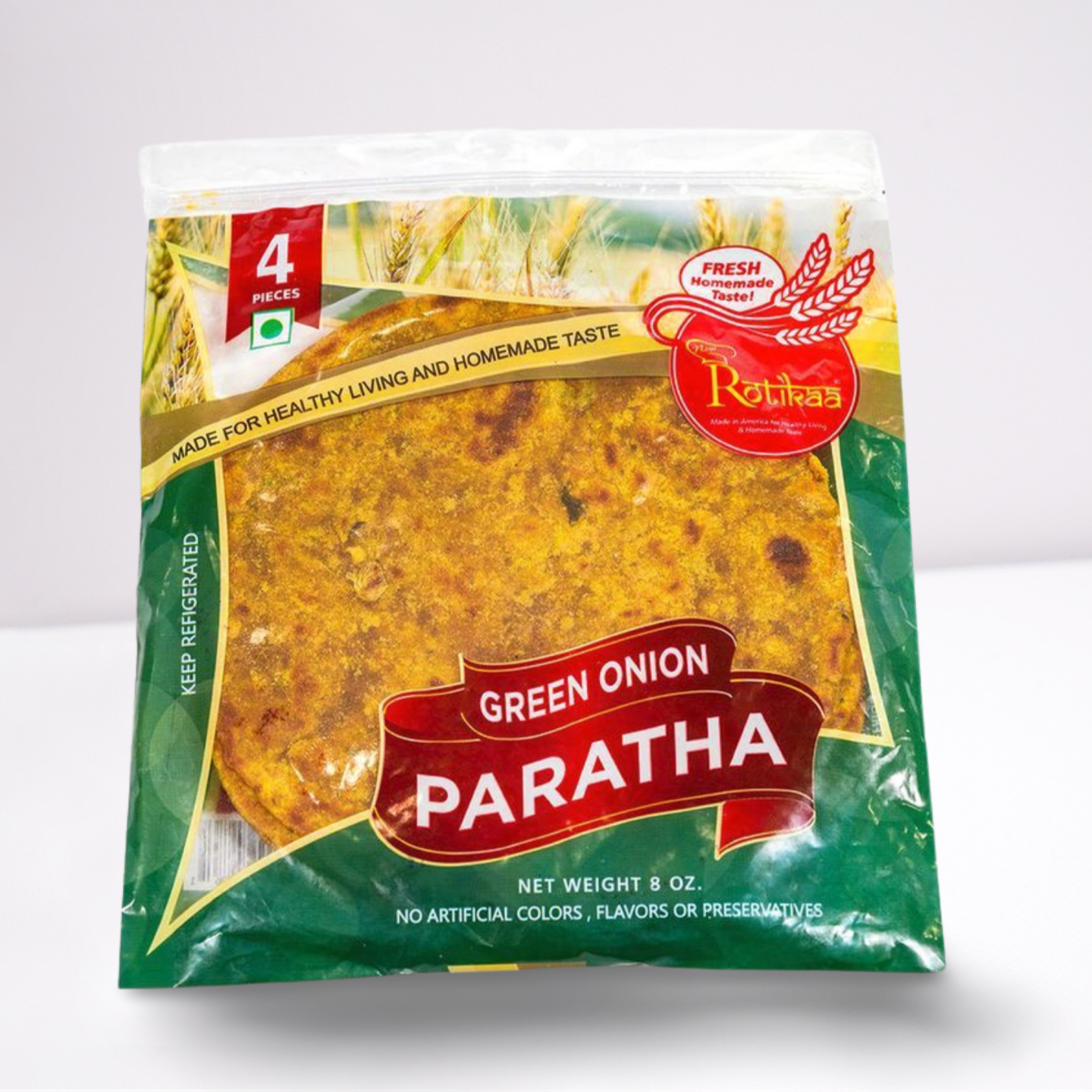 Green Onion Paratha (4 pcs)