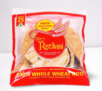 Small Whole Wheat Roti Family Pack (25 pcs)